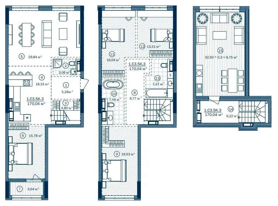 ЖК Rusaniv Residence — 170 м²