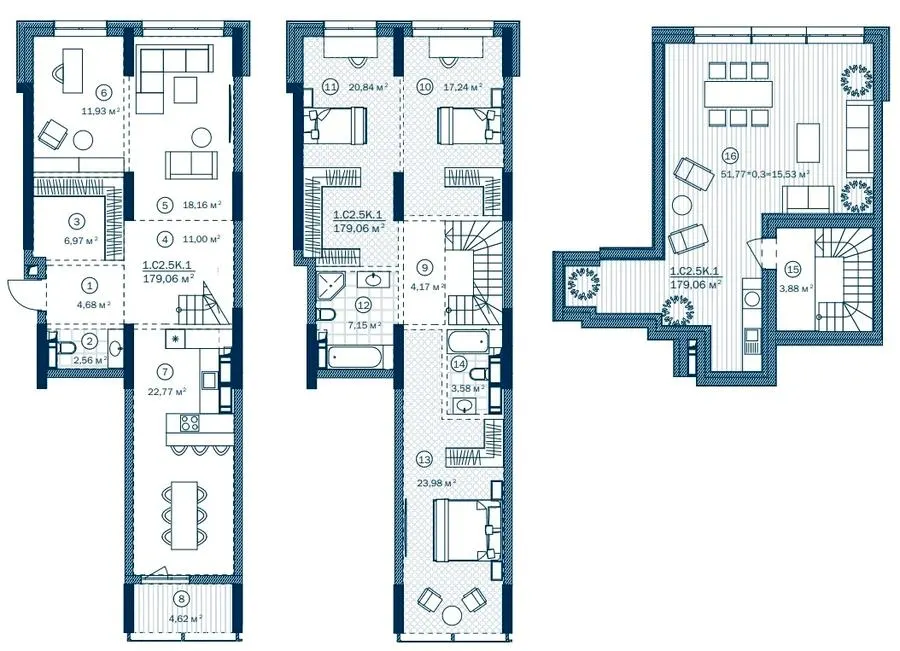 ЖК Rusaniv Residence — 179.1 м²