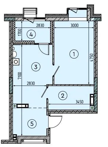 ЖК Sense City — 44.1 м²