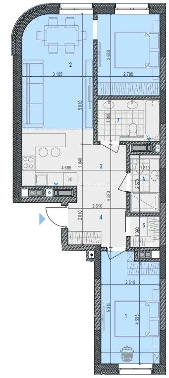 ЖК RIVERVILLE — 66.5 м²
