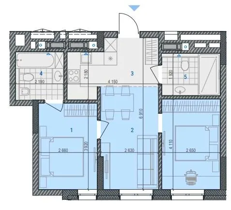 ЖК RIVERVILLE — 52.3 м²