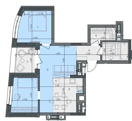 ЖК RIVERVILLE — 60 м²