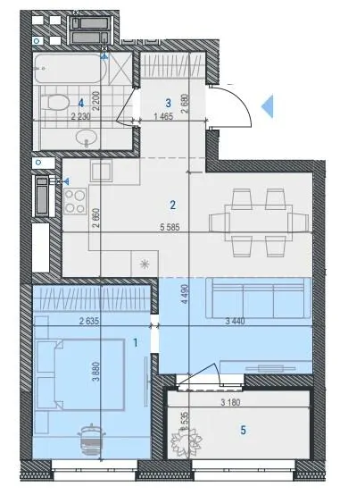 ЖК RIVERVILLE — 45 м²
