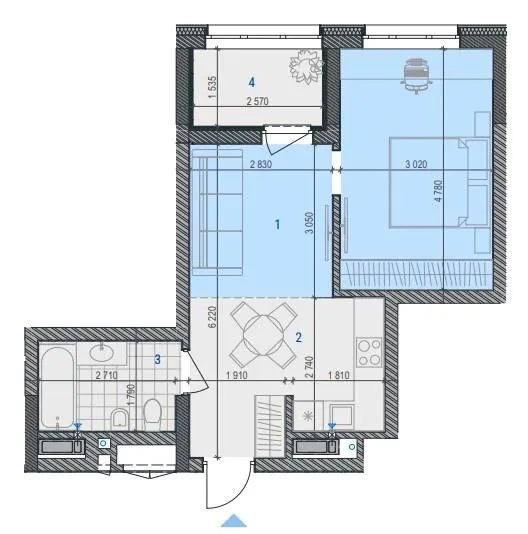 ЖК RIVERVILLE — 43.1 м²