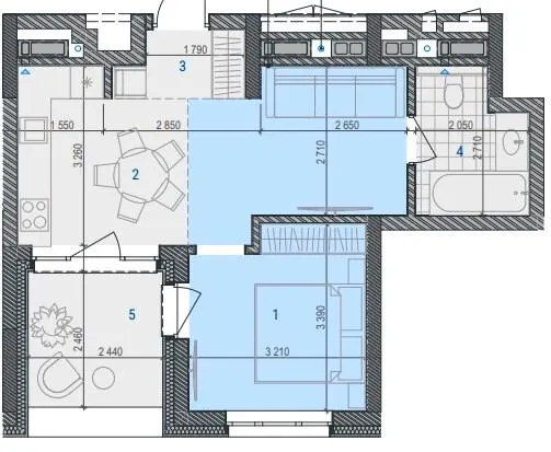 ЖК RIVERVILLE — 40.4 м²