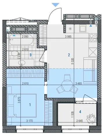 ЖК RIVERVILLE — 38.6 м²