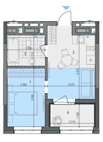 ЖК RIVERVILLE — 35.8 м²