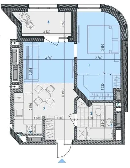 ЖК RIVERVILLE — 46 м²