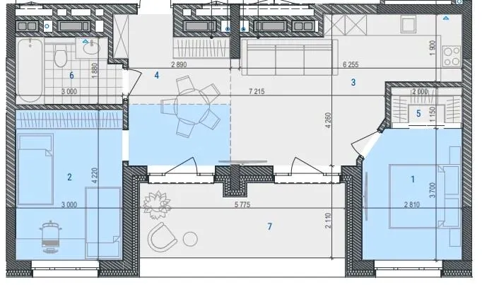 ЖК RIVERVILLE — 67.9 м²