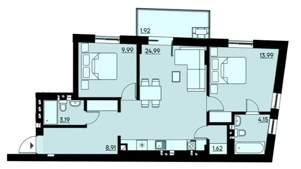 URBAN Residence — 68.8 м²