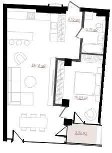 ЖК Emily Apartments — 71.7 м²