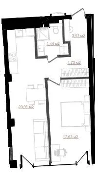 ЖК Emily Apartments — 54.7 м²
