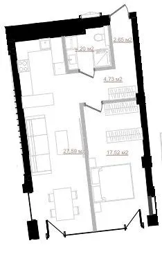 ЖК Emily Apartments — 56.7 м²