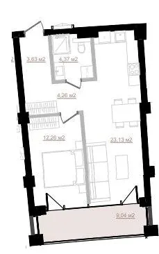 ЖК Emily Apartments — 50.7 м²