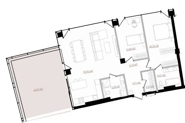 ЖК Emily Apartments — 124.4 м²