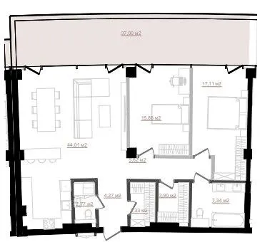 ЖК Emily Apartments — 116.6 м²