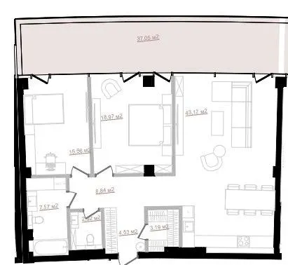 ЖК Emily Apartments — 116.6 м²