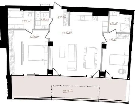 ЖК Emily Apartments — 110.9 м²
