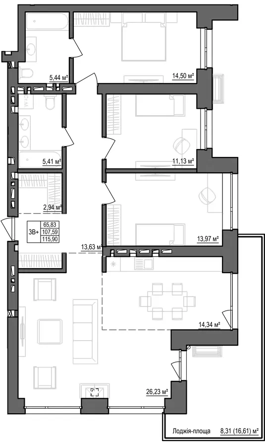 ЖК Park House — 180.1 м²