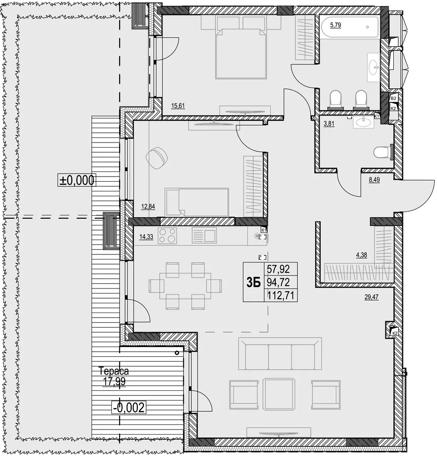 ЖК Park House — 112.7 м²