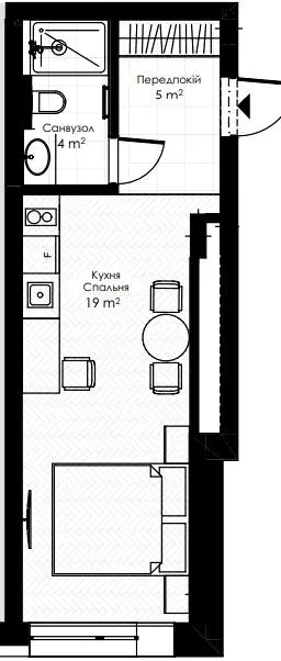 Апарт-готель Apex — 27.3 м²