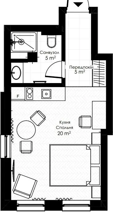 Апарт-готель Apex — 29 м²