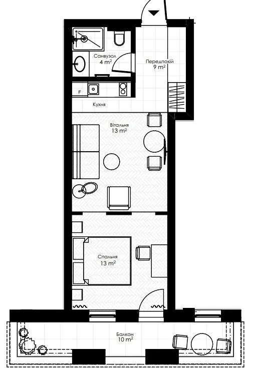 Апарт-готель Apex — 39.6 м²