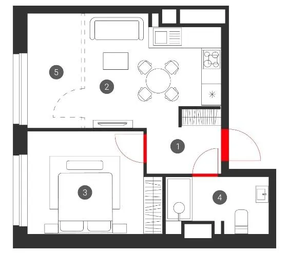 ЖК Зоряні — 41.4 м²