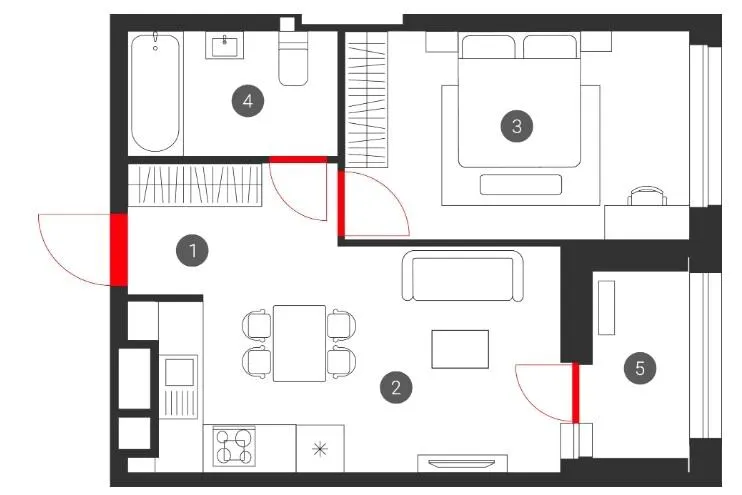 ЖК Зоряні — 41.5 м²