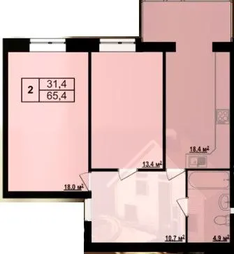 ЖК Добробуд — 65.4 м²