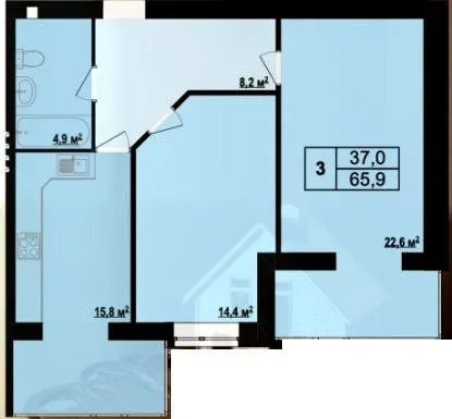 ЖК Добробуд — 65.9 м²