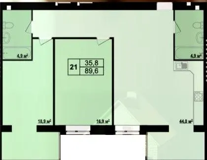 ЖК Добробуд — 89.6 м²