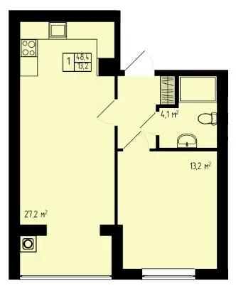 ЖК Етно Парк — 48.4 м²