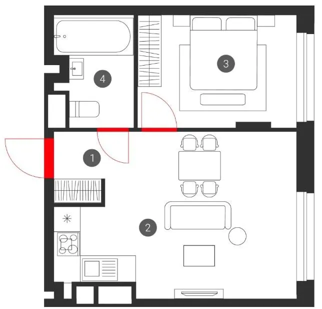 ЖК Зоряні — 40.7 м²
