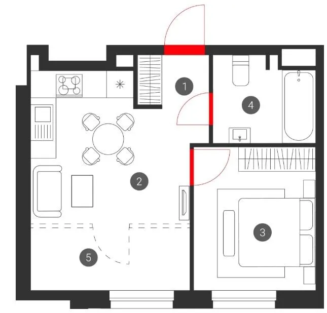 ЖК Зоряні — 37.9 м²