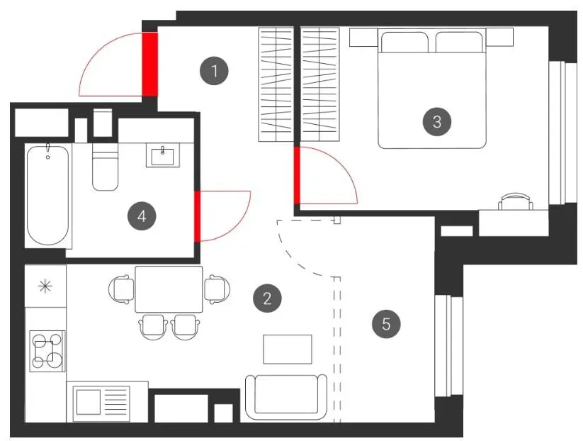 ЖК Зоряні — 39.6 м²