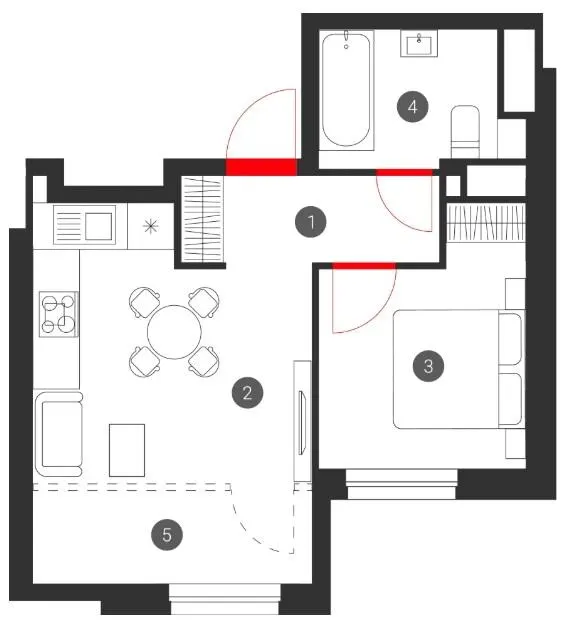 ЖК Зоряні — 38.5 м²