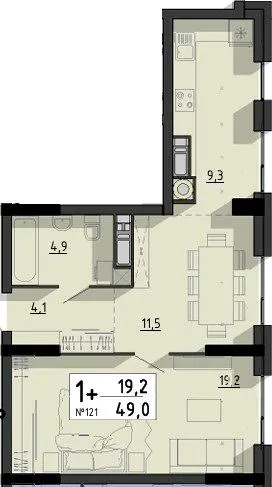 ЖК SvitLand Residences — 49 м²
