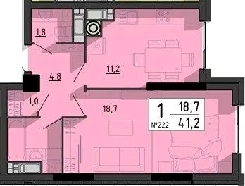 ЖК SvitLand Residences — 41.2 м²