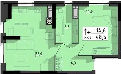 ЖК SvitLand Residences — 48.5 м²