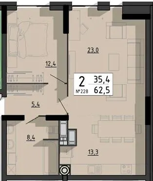 ЖК SvitLand Residences — 62.5 м²