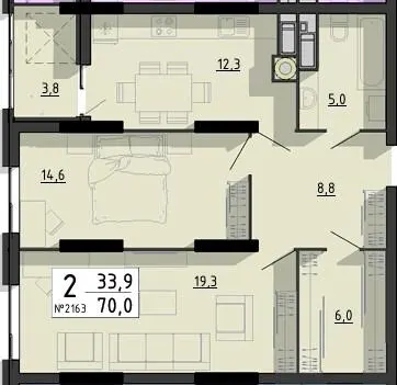 ЖК SvitLand Residences — 70 м²