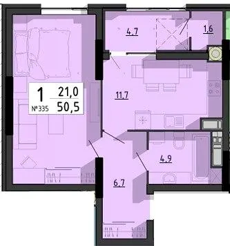 ЖК SvitLand Residences — 50.5 м²
