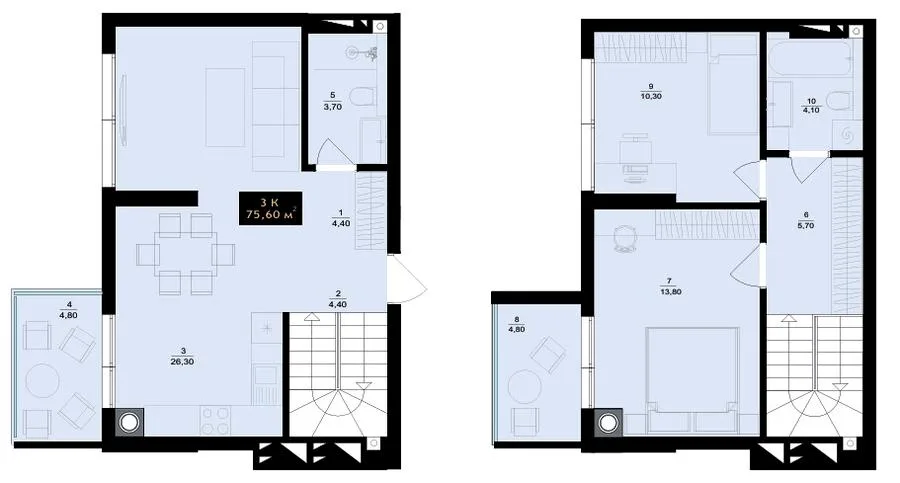 3-комнатная квартира, 76 м², вул. Олекси Алмазова, 4, Черновцы — фото 1