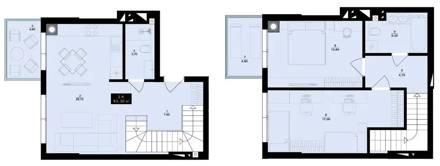 2-комнатная квартира, 83 м², вул. Олекси Алмазова, 4, Черновцы — фото 1
