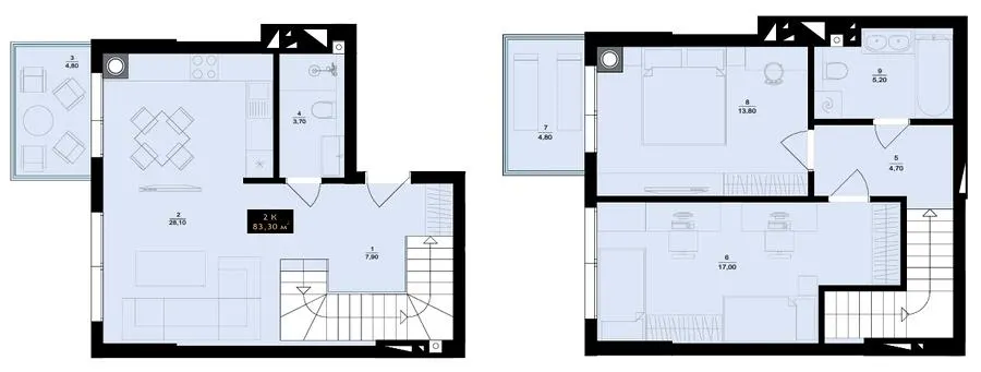 ЖК SKYLINE — 83.3 м²