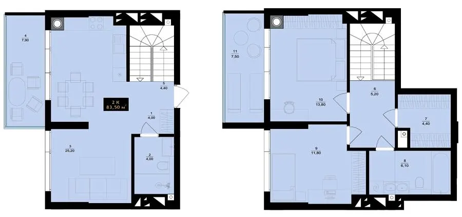 ЖК SKYLINE — 83.5 м²