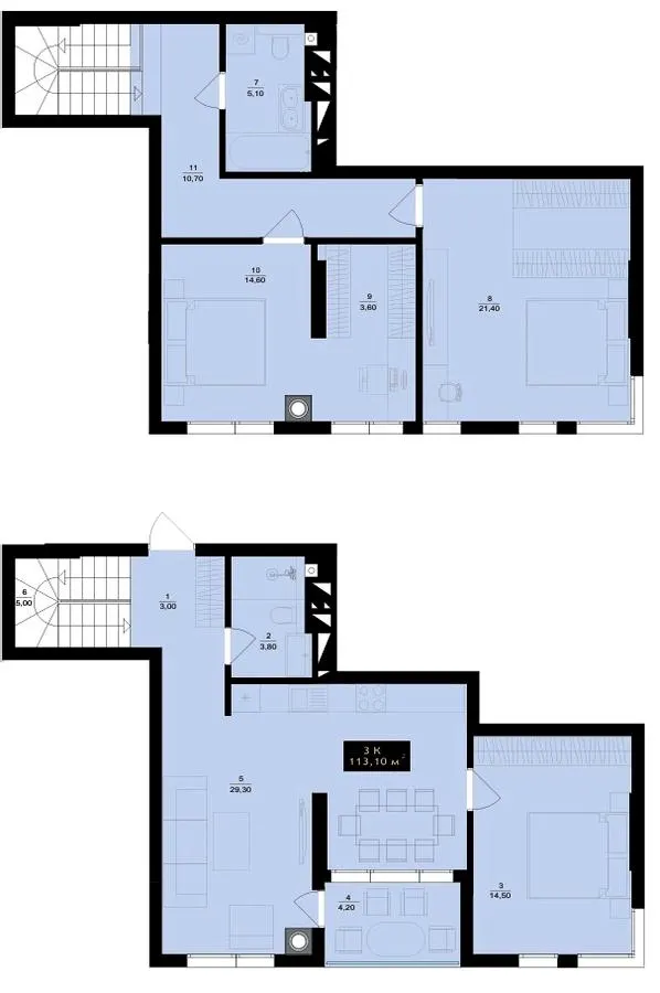 ЖК SKYLINE — 113.1 м²
