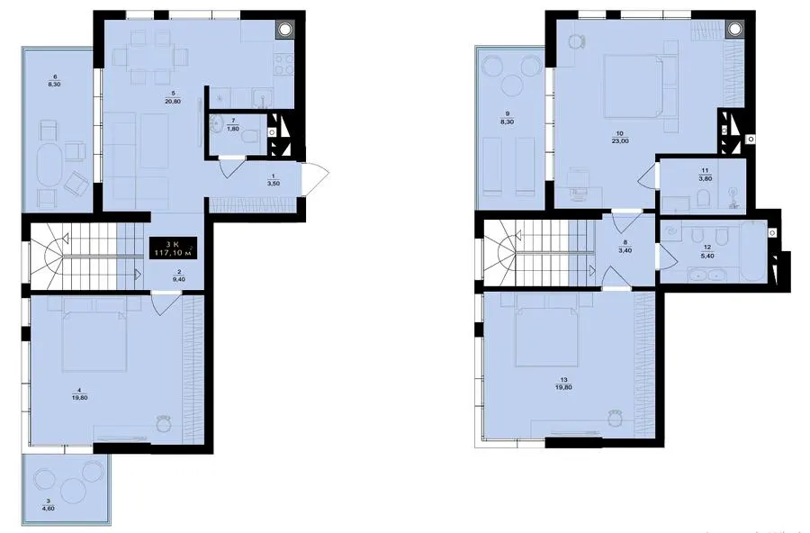 ЖК SKYLINE — 117.1 м²