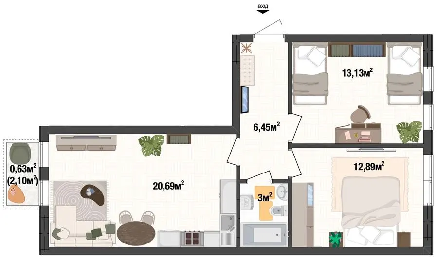 Клубний будинок Liverpool House — 56 м²